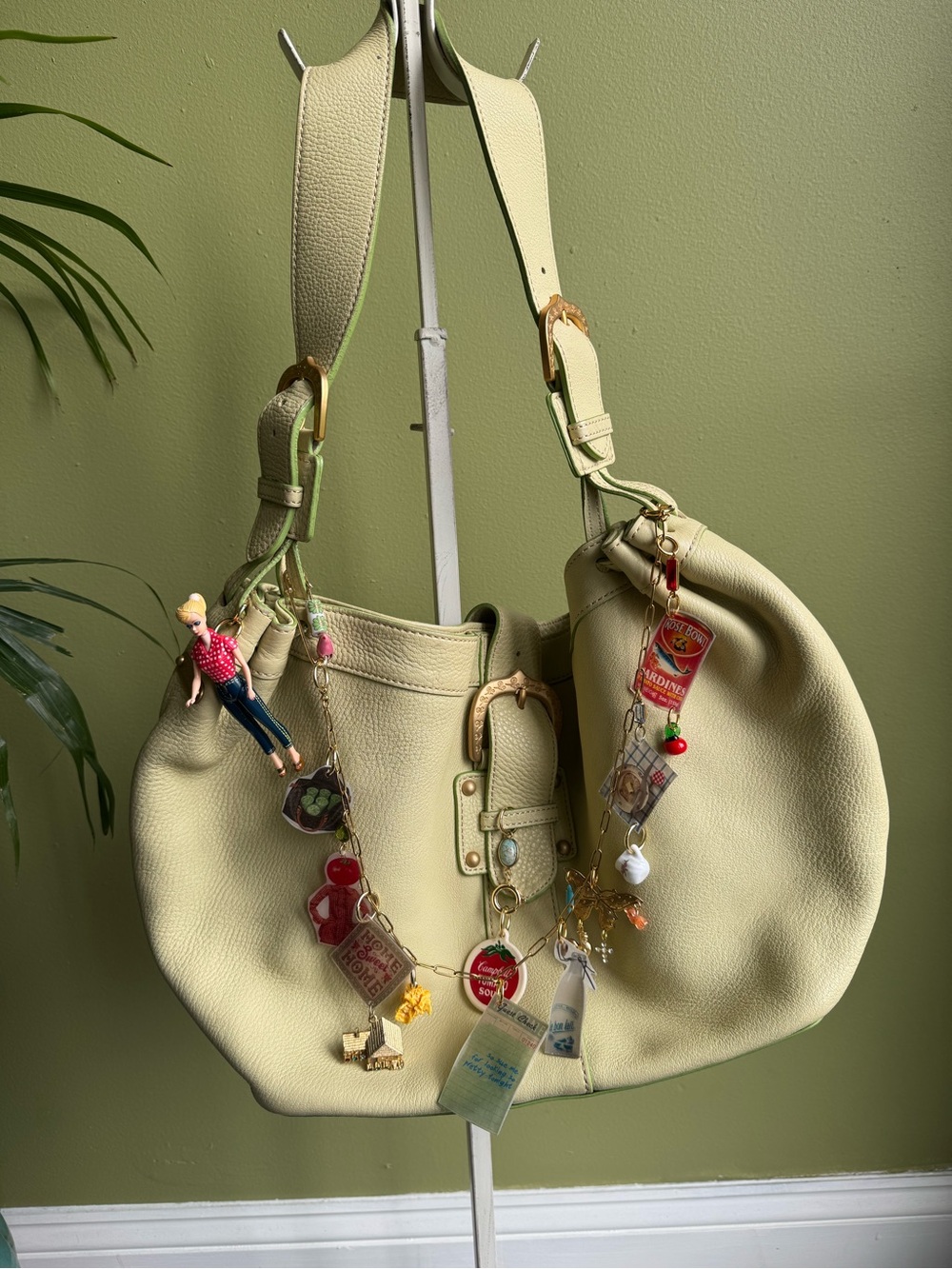 Light Green Dooney & Bourke Marchesa Women's Hobo Bag with Charm Accents